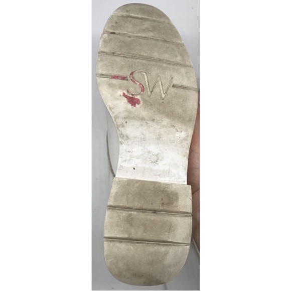 Stuart Weitzman Mckenzee Combat Boot In White Smooth Calf sz 7 - Picture 7 of 10